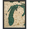 WoodChart Lake Michigan - Smaller Size