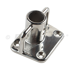 Yacht YS Alloy stanchion base with stainless steel backing plate 