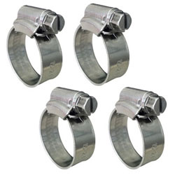 67-6 Series' Marine Grade 6716651 316 SS Clamp 1/2" Band SAE 16 Pack of 10 