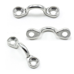 2pcs Stainless Steel Marine C Type Pad Eye Straps Accessories with 4 Screws 