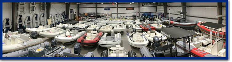 rigged inflatable boat showroom