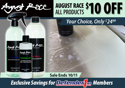 Exclusively for Defender 1st Members: August Race Products - Your Choice, Only $24.99! Sale Ends 10-11-22.