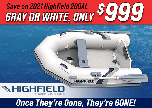 Save on 2021 Highfield 200AL, Gray or White, Only $999! Once They're Gone, They're GONE!