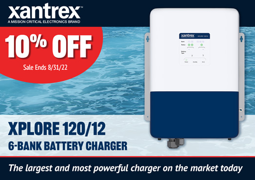 Xantrex XPLORE 120/12 6-Bank Battery Charger 10% Off - Sale Ends 8/31/22