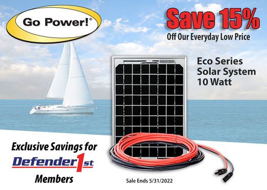 Defender 1st Members Save 15% on Go Power Eco Series 10 Watt