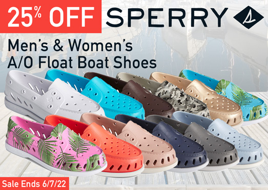 25% Off Sperry A/O Float Boat Shoes