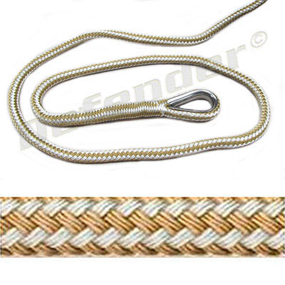 US Ropes Nylon Double Braided Anchor Line 5/8" x 200' Gold and White 