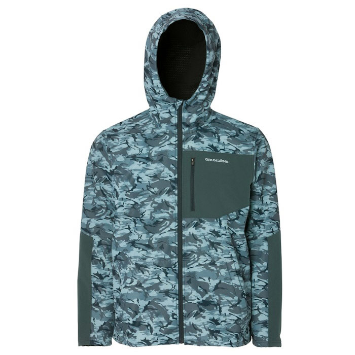 Grundens Bulkhead Tech Fleece Jacket M / Refraction Camo Dark Slate