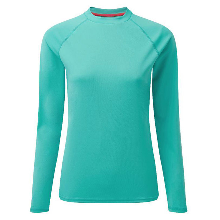 Gill Women's UV Tec Long Sleeve Tee - Turquoise, Size 10