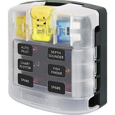 Blue Sea Systems ST Blade Fuse Block  without Negative Bus