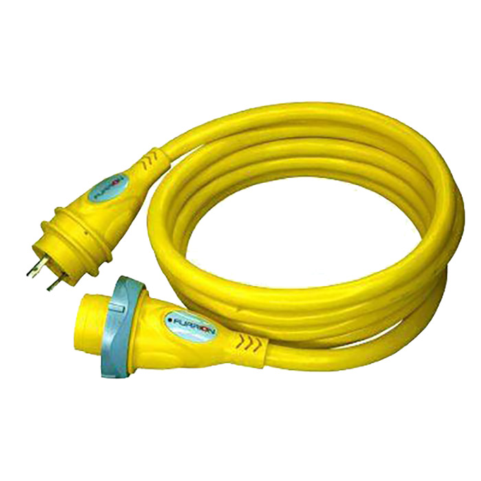 Furrion 30 Amp Heavy Duty Marine Cordset with Powersmart LED - 25 ft. - Yellow