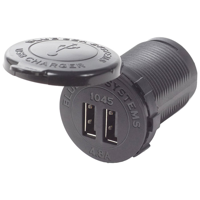 Blue Sea Fast Charge - Dual USB Charger - Socket Mount
