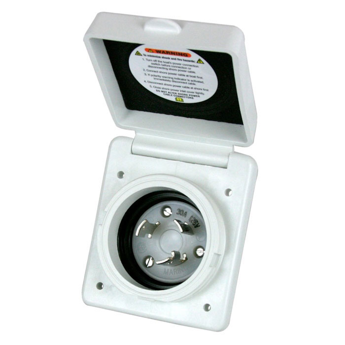 Marinco 30 Amp 125 Volt Shore Power Inlet 301el B Defender Marine