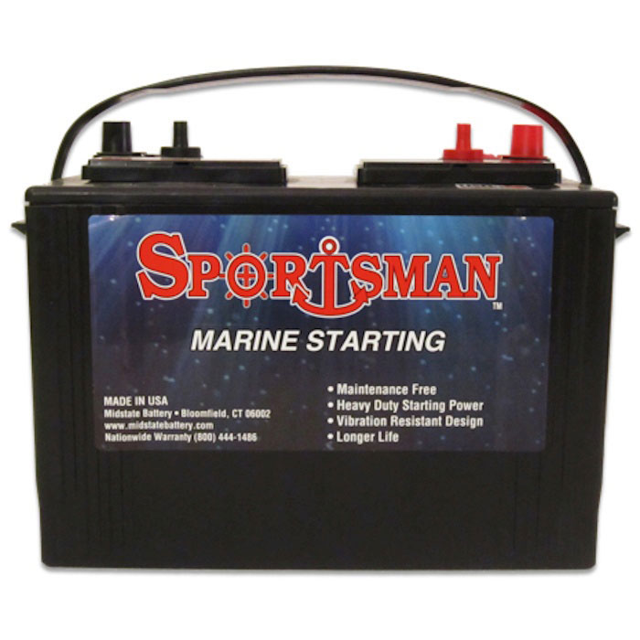 Sportsman Starting Marine Battery 12 Volt Lead Acid, Group 27 - Scratch & Dent