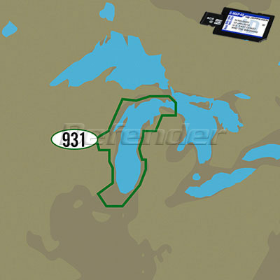 C-MAP 4D MAX+ LOCAL Electronic Navigation Charts Lake Michigan