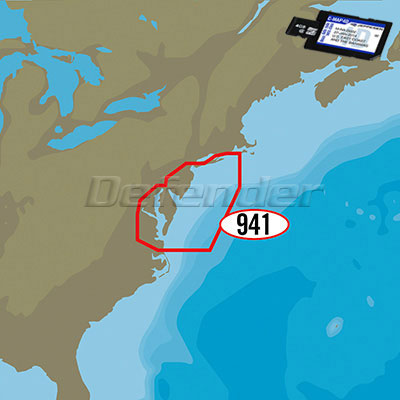C-MAP 4D MAX+ LOCAL Electronic Navigation Charts Block Island to Norfolk