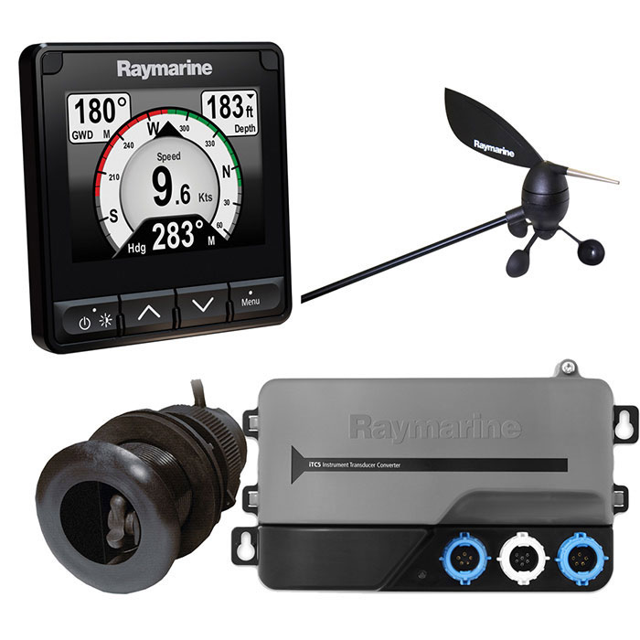 Raymarine i70s Instrument Display with Wind and Depth Transducer