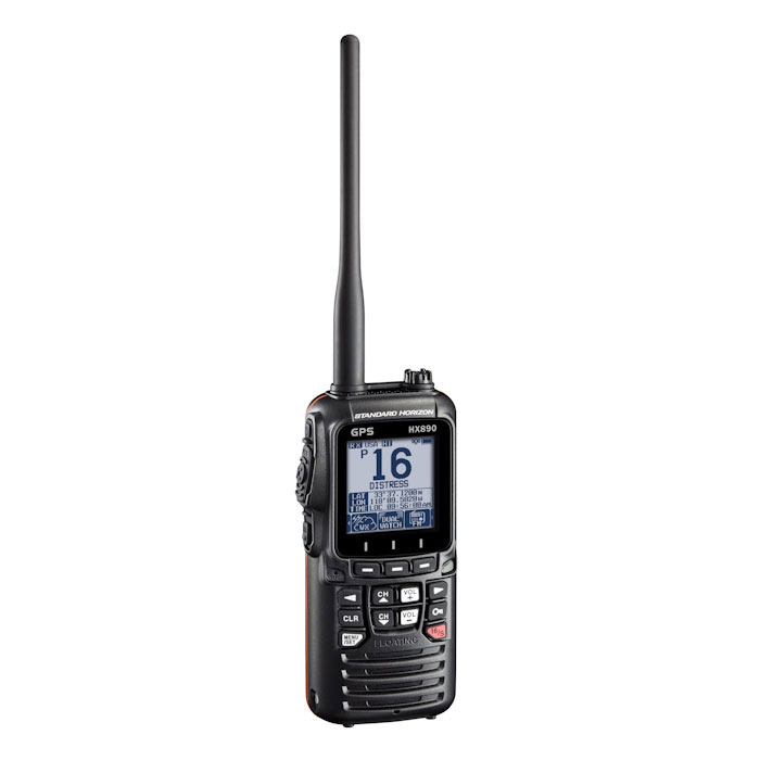 STD HOR HH VHF W/GPS 6W BLACK