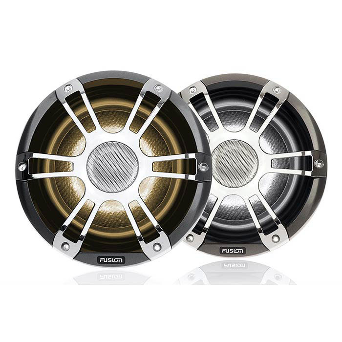 Fusion Coaxial Sports Chrome Marine Speaker with LED