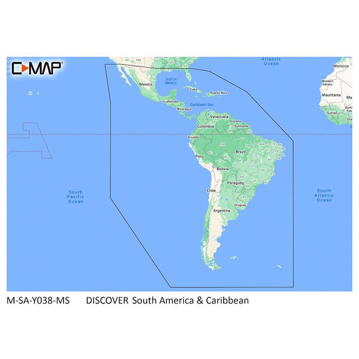 C-Map Discover South America & Caribbean Chart