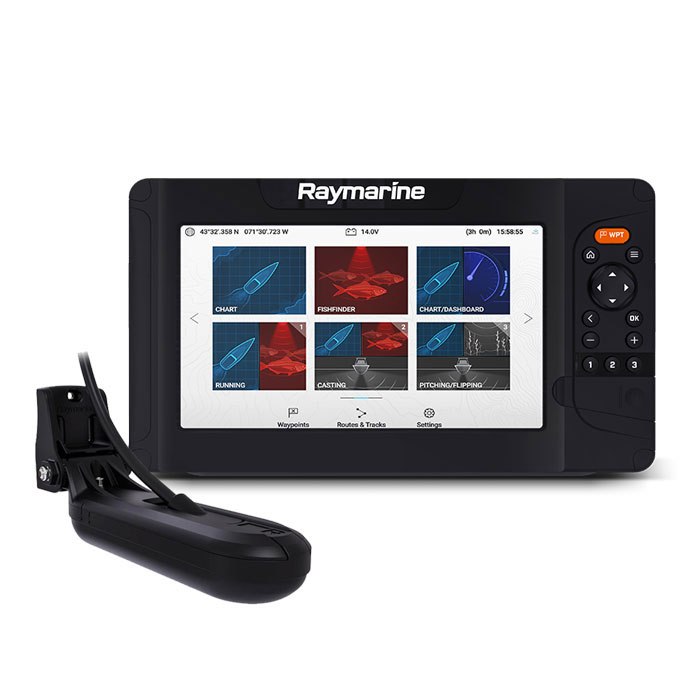 Raymarine Element 12 HV Sonar/GPS w/ Navionics+ Chart & HV-100 Transducer