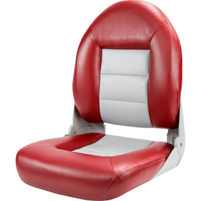 Tempress NaviStyle High-Back Folding Boat Seat - Red / Gray