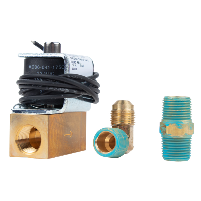 Trident Marine LPG Propane Gas Low Pressure Brass Solenoid Valve Kit - 3/8
