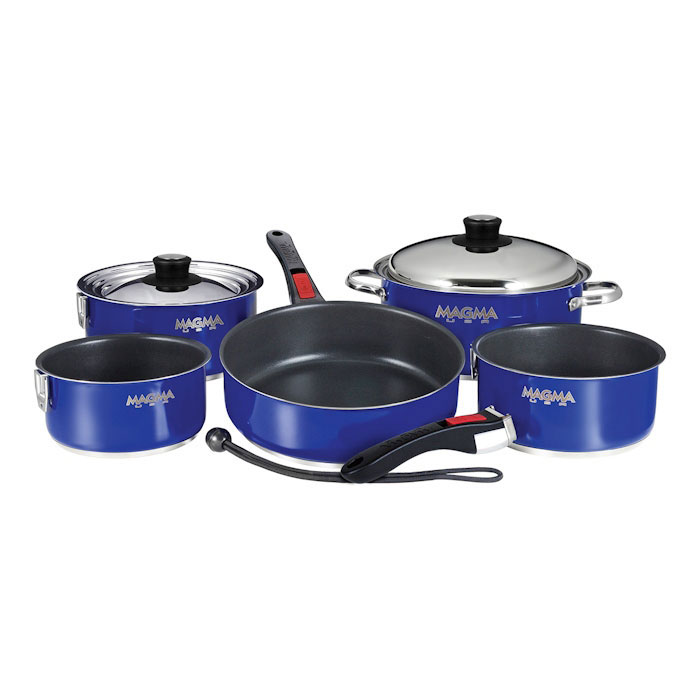Magma Gourmet Series Stainless Steel Induction Cookware Set - Cobalt