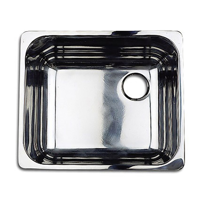 Scandvik 10224 Mirror Finish Stainless Steel Single Sink