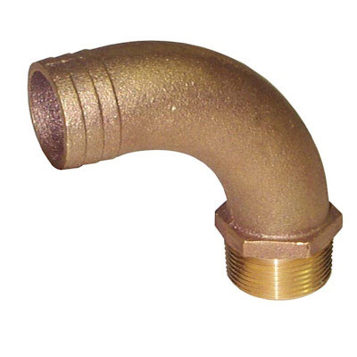Groco FFC-Series 90 Degree Full Flow Pipe To Hose Adapter - 1