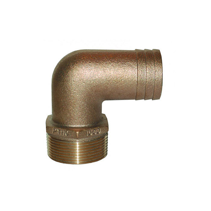 Groco PTH-C Standard Flow 90 Degree Pipe to Hose Adapter -1-1/4