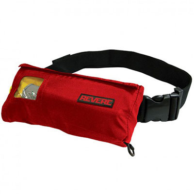 Revere ComfortMax Inflatable Belt Pack PFD / Life Jacket - Red
