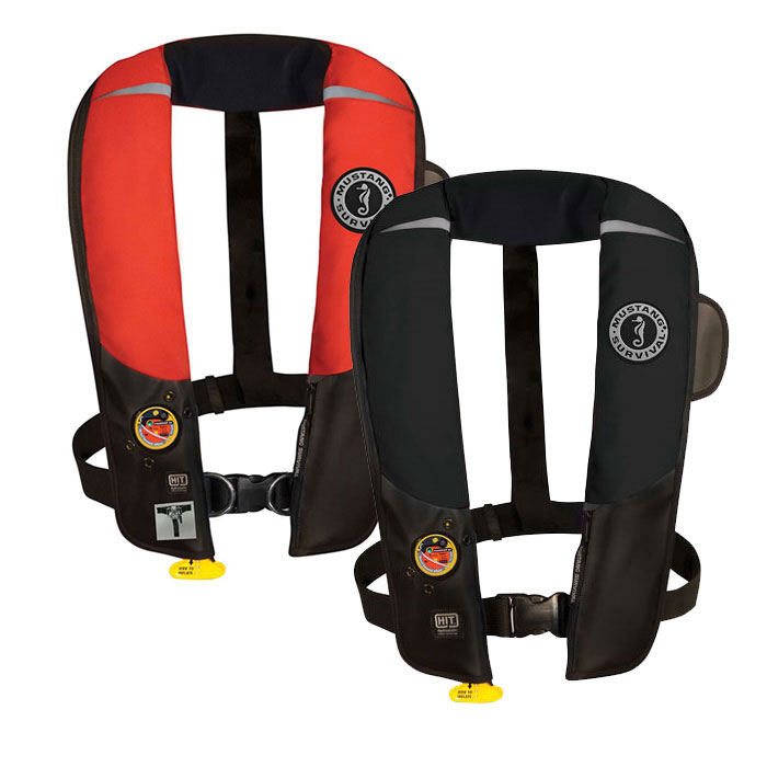 Auto-Inflate Mustang Survival Deluxe Inflatable Collar PFD with Sailing Harness 