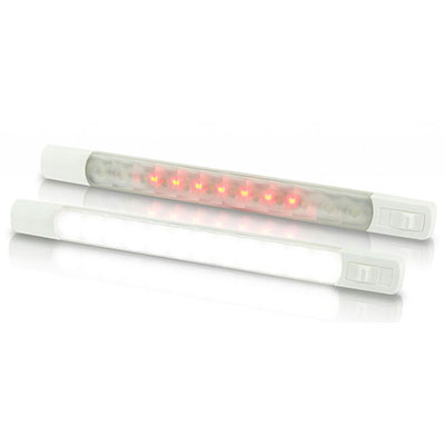 Hella marine Surface Mount Strip Lamp w/ Switch - Int. / Ext. - Red/White