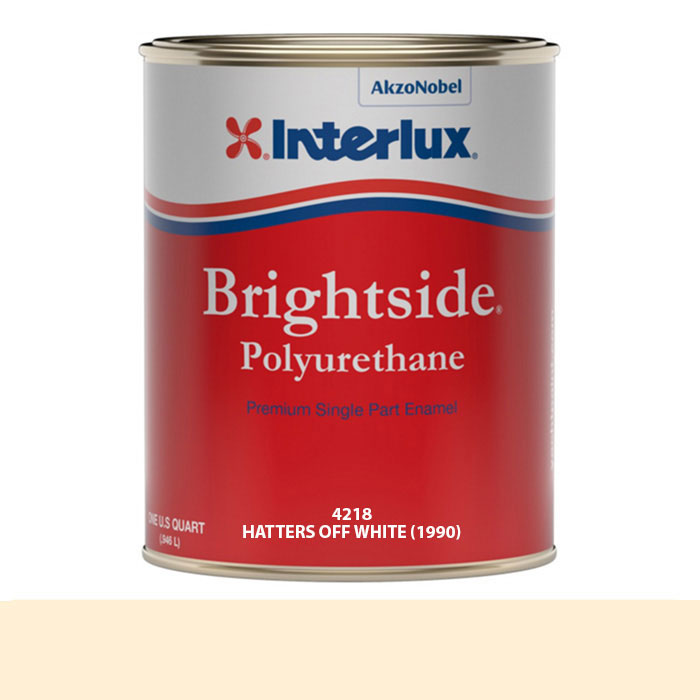 Interlux Brightside Polyurethane Topside Paint - Quart, Hatters Off-White 1990