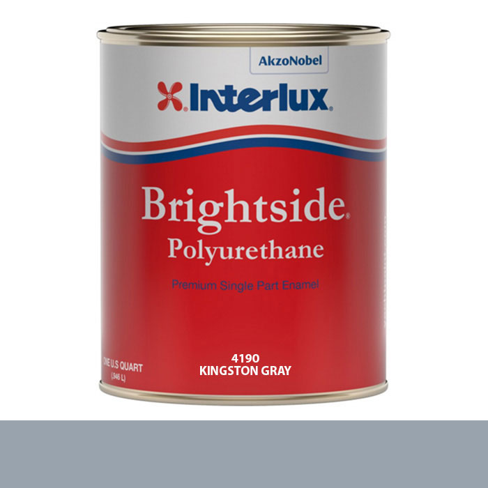 Interlux Brightside Polyurethane Topside Paint - Quart, Kingston Gray