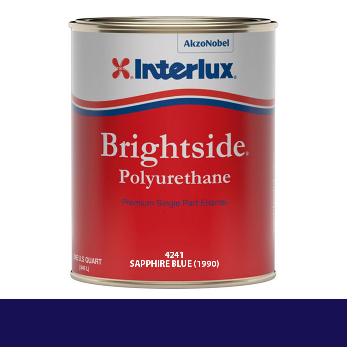 Interlux Brightside Polyurethane Topside Paint - Quart, Sapphire Blue