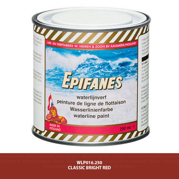 Epifanes Waterline Paint - Classic Bright Red