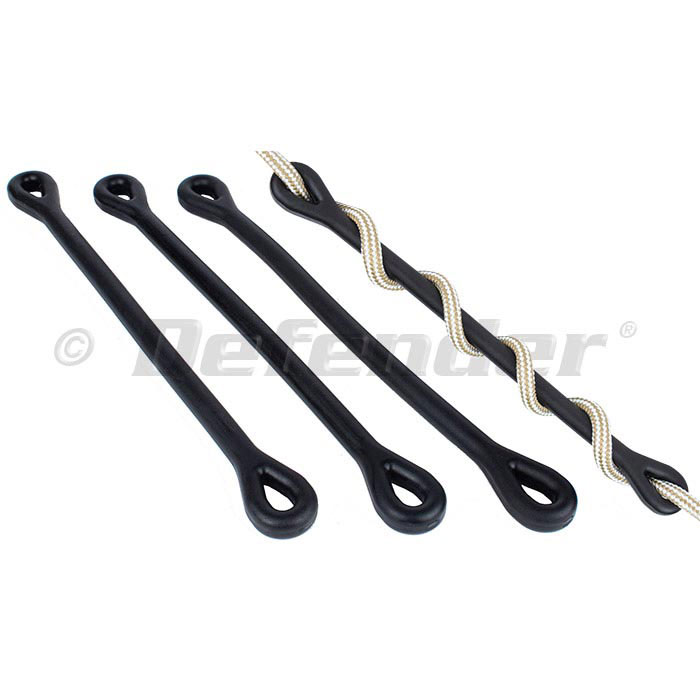 Perfect Bungee Line Snubber, 24" Four Pack - Black