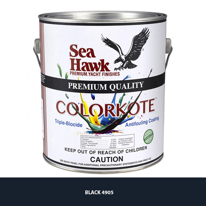 Sea Hawk ColorKote Vibrant Antifouling Bottom Paint - Quart, Deep Black