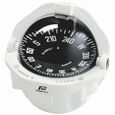 Plastimo Offshore 105 Compass - Steering Con Flush Mnt - Flat Cd - White/Black