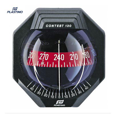 Plastimo Contest 103 Compass - 10-25° Inclined Bulkhead - Black/Red
