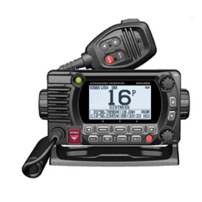 Standard Horizon Explorer GX1800 Fixed-Mount VHF Radio w/NMEA 0183, GPS-Black