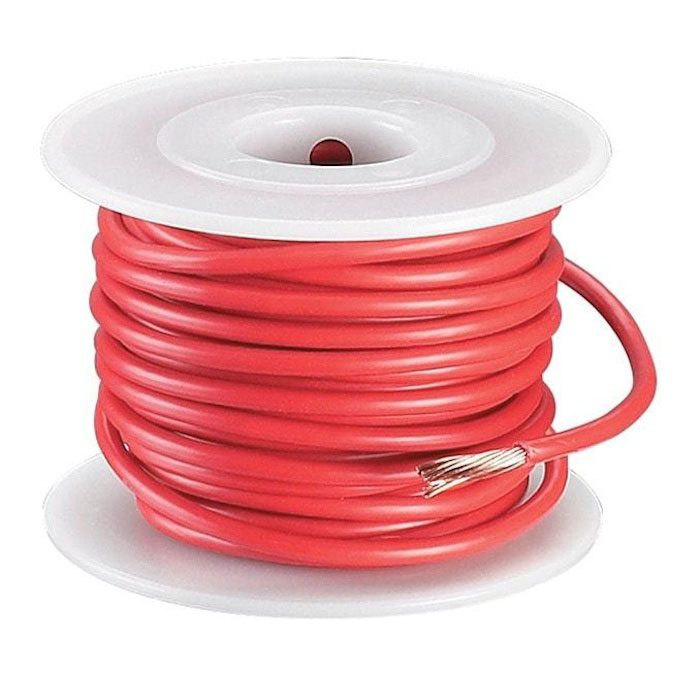 50' Ancor Red 2 AWG Tinned Copper Battery Cable 