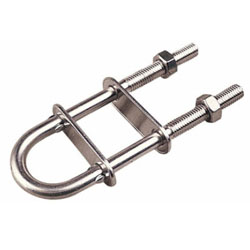 Deck: Freepost U bolt with plates Stainless Steel A4 Marine-Grade Rigging 316 