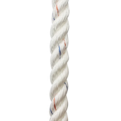 New England Rope 3-Strand Premium White Nylon Line - 9/16 Inch