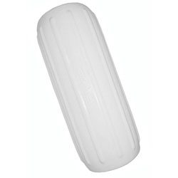 8 Inch x 20 Inch Center Hole White Inflatable Vinyl Fender for Boats