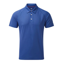 Gill Men's UV TEC Short Sleeve Polo Shirt - Ocean, Medium