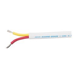 16/2 AWG UL Spec Reqd Duplex Round DC Marine Wire 30 Feet White PVC Jacket Tinned Copper Boat Cable 