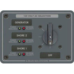 Blue Sea Systems AC Source Selection Rotary Switch Panel (8366)